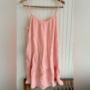 Universal Thread Gauze Dress Size Small in Light Pink with Ruffle Hem